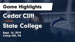 Cedar Cliff  vs State College  Game Highlights - Sept. 16, 2019