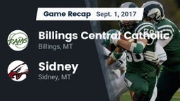 Recap: Billings Central Catholic  vs. Sidney  2017