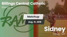 Matchup: Billings Central vs. Sidney  2018