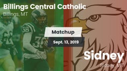 Matchup: Billings Central vs. Sidney  2019