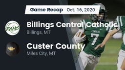 Recap: Billings Central Catholic  vs. Custer County  2020