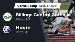 Recap: Billings Central Catholic  vs. Havre  2021