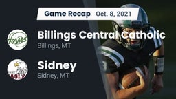 Recap: Billings Central Catholic  vs. Sidney  2021