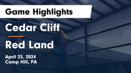 Cedar Cliff  vs Red Land  Game Highlights - April 23, 2024