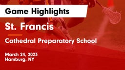 St. Francis  vs Cathedral Preparatory School Game Highlights - March 24, 2023