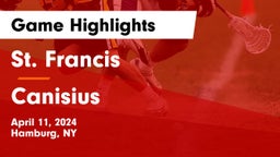 St. Francis  vs Canisius  Game Highlights - April 11, 2024