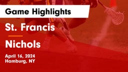 St. Francis  vs Nichols  Game Highlights - April 16, 2024
