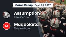 Recap: Assumption  vs. Maquoketa  2017