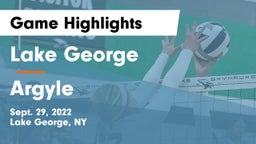 Lake George  vs Argyle  Game Highlights - Sept. 29, 2022