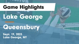 Lake George  vs Queensbury  Game Highlights - Sept. 19, 2023