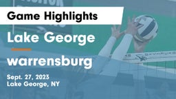 Lake George  vs warrensburg  Game Highlights - Sept. 27, 2023