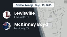 Recap: Lewisville  vs. McKinney Boyd  2019