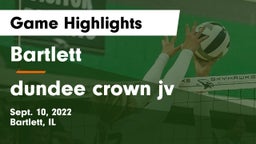 Bartlett  vs dundee crown jv Game Highlights - Sept. 10, 2022