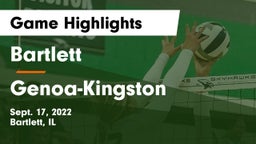 Bartlett  vs Genoa-Kingston  Game Highlights - Sept. 17, 2022
