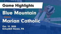 Blue Mountain  vs Marian Catholic  Game Highlights - Oct. 19, 2020