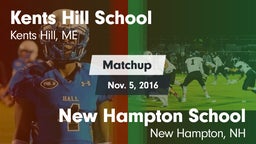 Matchup: Kents Hill School vs. New Hampton School  2016