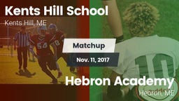 Matchup: Kents Hill School vs. Hebron Academy  2017