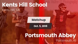 Matchup: Kents Hill School vs. Portsmouth Abbey  2018