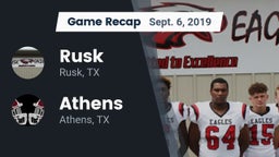 Recap: Rusk  vs. Athens  2019