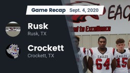 Recap: Rusk  vs. Crockett  2020