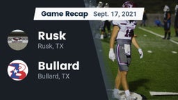 Recap: Rusk  vs. Bullard  2021