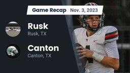 Recap: Rusk  vs. Canton  2023