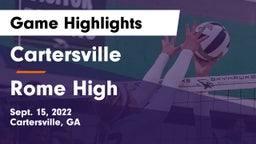 Cartersville  vs Rome High Game Highlights - Sept. 15, 2022