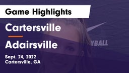 Cartersville  vs Adairsville  Game Highlights - Sept. 24, 2022