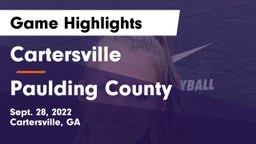 Cartersville  vs Paulding County  Game Highlights - Sept. 28, 2022