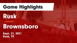 Rusk  vs Brownsboro  Game Highlights - Sept. 21, 2021