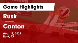 Rusk  vs Canton  Game Highlights - Aug. 18, 2022