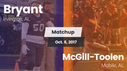 Matchup:  Bryant  vs. McGill-Toolen  2017