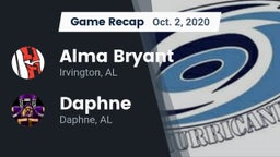 Recap: Alma Bryant  vs. Daphne  2020