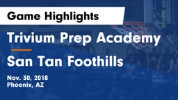 Trivium Prep Academy vs San Tan Foothills  Game Highlights - Nov. 30, 2018