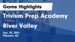 Trivium Prep Academy vs River Valley  Game Highlights - Jan. 29, 2021