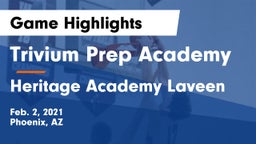 Trivium Prep Academy vs Heritage Academy Laveen Game Highlights - Feb. 2, 2021