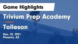 Trivium Prep Academy vs Tolleson  Game Highlights - Dec. 23, 2021