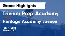 Trivium Prep Academy vs Heritage Academy Laveen Game Highlights - Feb. 4, 2022