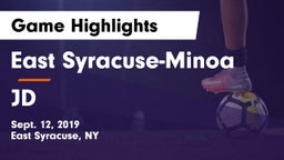 East Syracuse-Minoa  vs JD Game Highlights - Sept. 12, 2019
