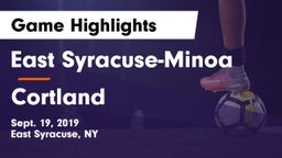 East Syracuse-Minoa  vs Cortland  Game Highlights - Sept. 19, 2019