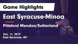 East Syracuse-Minoa  vs Pittsford Mendon/Sutherland Game Highlights - Oct. 11, 2019
