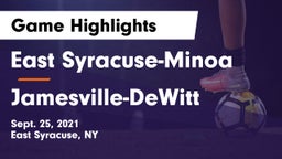East Syracuse-Minoa  vs Jamesville-DeWitt  Game Highlights - Sept. 25, 2021