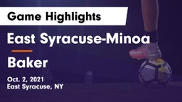 East Syracuse-Minoa  vs Baker  Game Highlights - Oct. 2, 2021