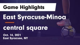 East Syracuse-Minoa  vs central square Game Highlights - Oct. 14, 2021