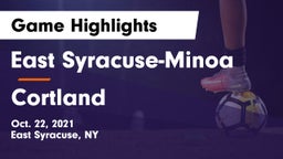 East Syracuse-Minoa  vs Cortland  Game Highlights - Oct. 22, 2021