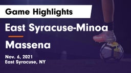 East Syracuse-Minoa  vs Massena Game Highlights - Nov. 6, 2021