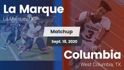 Matchup: La Marque High vs. Columbia  2020