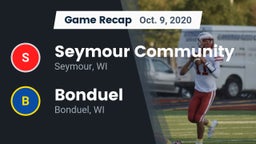 Recap: Seymour Community  vs. Bonduel  2020
