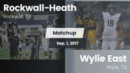 Matchup: Rockwall-Heath High vs. Wylie East  2017