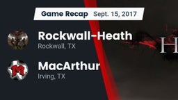 Recap: Rockwall-Heath  vs. MacArthur  2017
